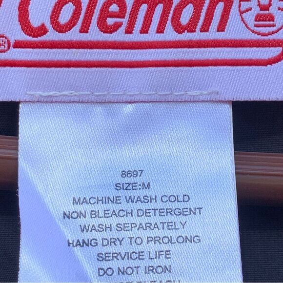 Coleman Full Zip Windbreaker Raincoat Fishing Camping Hiker Men’s Medium - Picture 10 of 11